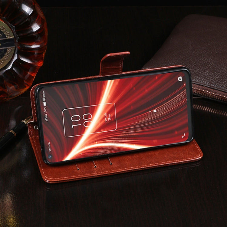 idewei Crazy Horse Texture Horizontal Flip Leather Case with Holder & Card Slots & Wallet, For TCL 10 5G UW, For Ulefone Armor 10 5G, For Ulefone Armor 11 5G