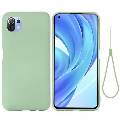 Solid Color Liquid Silicone Dropproof Full Coverage Protective Case, For Xiaomi Mi 11 Lite