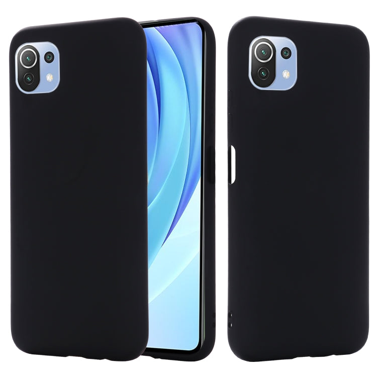 Solid Color Liquid Silicone Dropproof Full Coverage Protective Case, For Xiaomi Mi 11 Lite
