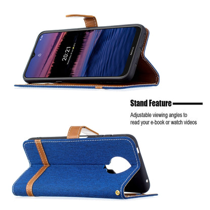 Color Matching Denim Texture Horizontal Flip Leather Case with Holder & Card Slots & Wallet & Lanyard, For Nokia G20 / G10, For Nokia 1.4