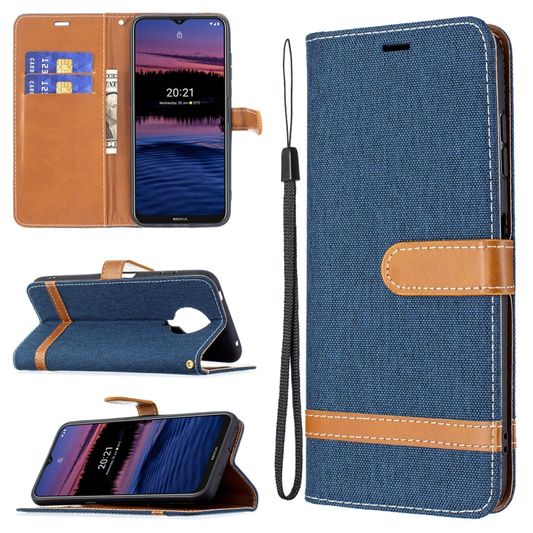 Color Matching Denim Texture Horizontal Flip Leather Case with Holder & Card Slots & Wallet & Lanyard, For Nokia G20 / G10, For Nokia 1.4