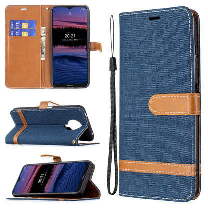 Color Matching Denim Texture Horizontal Flip Leather Case with Holder & Card Slots & Wallet & Lanyard, For Nokia G20 / G10, For Nokia 1.4