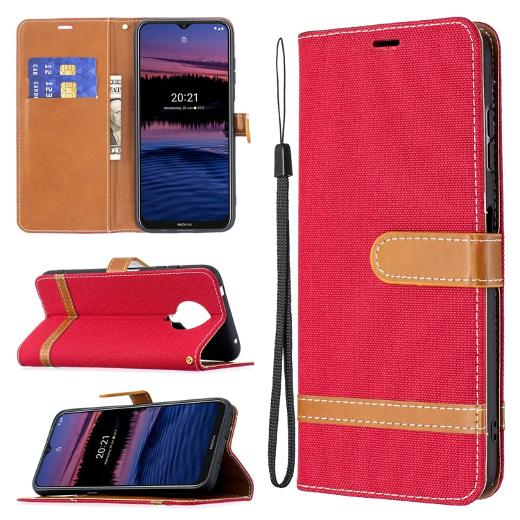 Color Matching Denim Texture Horizontal Flip Leather Case with Holder & Card Slots & Wallet & Lanyard, For Nokia G20 / G10, For Nokia 1.4