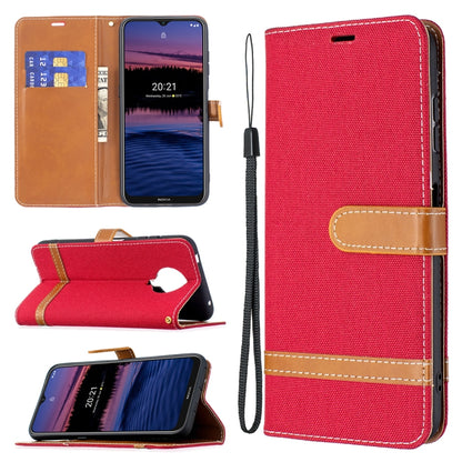 Color Matching Denim Texture Horizontal Flip Leather Case with Holder & Card Slots & Wallet & Lanyard, For Nokia G20 / G10, For Nokia 1.4