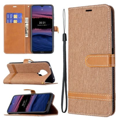 Color Matching Denim Texture Horizontal Flip Leather Case with Holder & Card Slots & Wallet & Lanyard, For Nokia G20 / G10, For Nokia 1.4