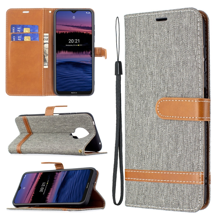 Color Matching Denim Texture Horizontal Flip Leather Case with Holder & Card Slots & Wallet & Lanyard, For Nokia G20 / G10, For Nokia 1.4