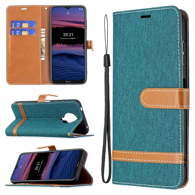 Color Matching Denim Texture Horizontal Flip Leather Case with Holder & Card Slots & Wallet & Lanyard, For Nokia G20 / G10, For Nokia 1.4