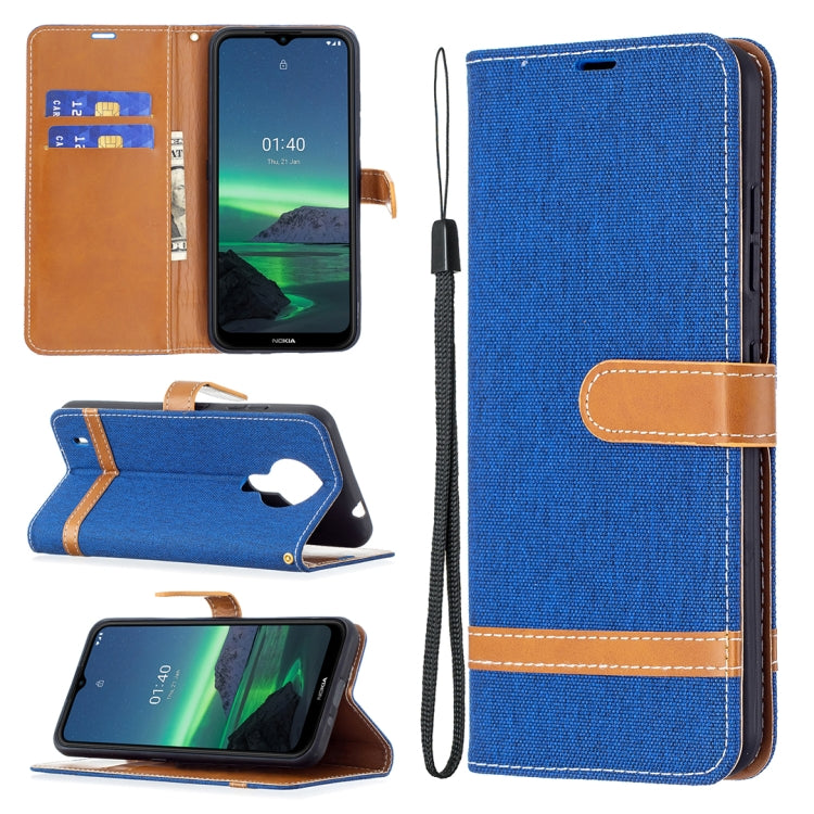 Color Matching Denim Texture Horizontal Flip Leather Case with Holder & Card Slots & Wallet & Lanyard, For Nokia G20 / G10, For Nokia 1.4