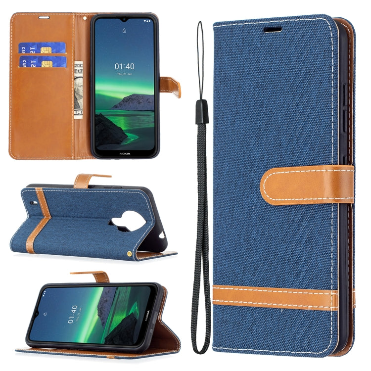 Color Matching Denim Texture Horizontal Flip Leather Case with Holder & Card Slots & Wallet & Lanyard, For Nokia G20 / G10, For Nokia 1.4