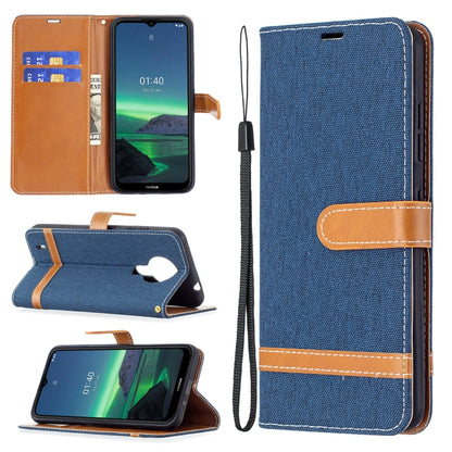 Color Matching Denim Texture Horizontal Flip Leather Case with Holder & Card Slots & Wallet & Lanyard, For Nokia G20 / G10, For Nokia 1.4