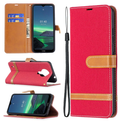 Color Matching Denim Texture Horizontal Flip Leather Case with Holder & Card Slots & Wallet & Lanyard, For Nokia G20 / G10, For Nokia 1.4