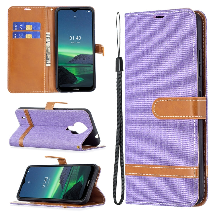 Color Matching Denim Texture Horizontal Flip Leather Case with Holder & Card Slots & Wallet & Lanyard, For Nokia G20 / G10, For Nokia 1.4
