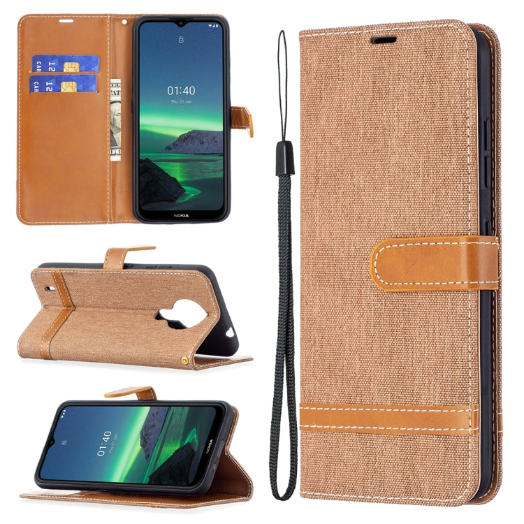 Color Matching Denim Texture Horizontal Flip Leather Case with Holder & Card Slots & Wallet & Lanyard, For Nokia G20 / G10, For Nokia 1.4