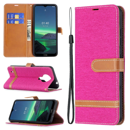 Color Matching Denim Texture Horizontal Flip Leather Case with Holder & Card Slots & Wallet & Lanyard, For Nokia G20 / G10, For Nokia 1.4