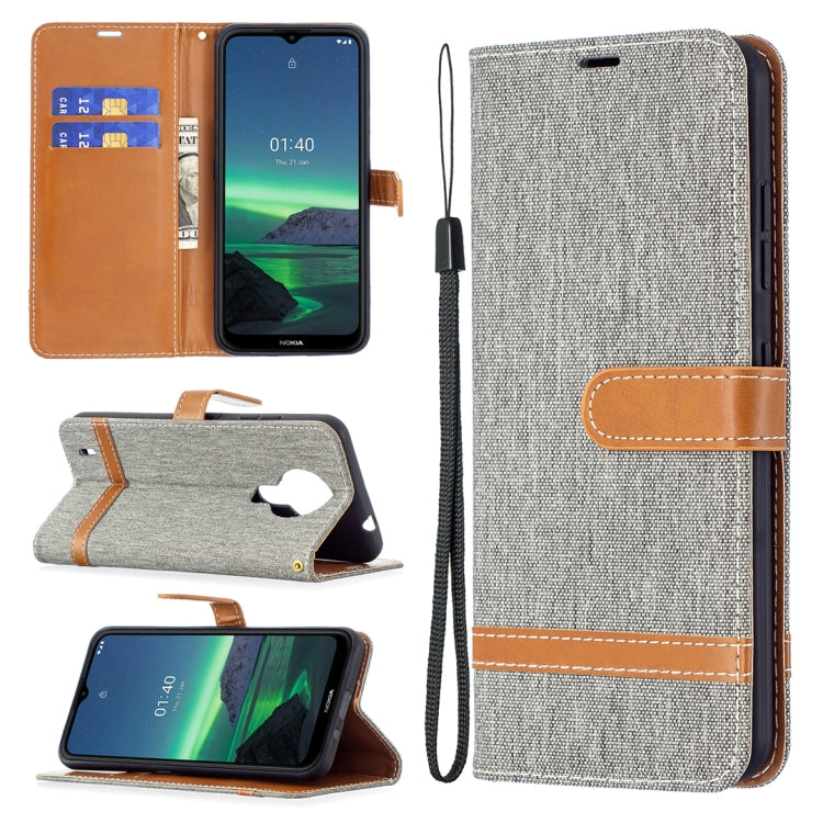Color Matching Denim Texture Horizontal Flip Leather Case with Holder & Card Slots & Wallet & Lanyard, For Nokia G20 / G10, For Nokia 1.4