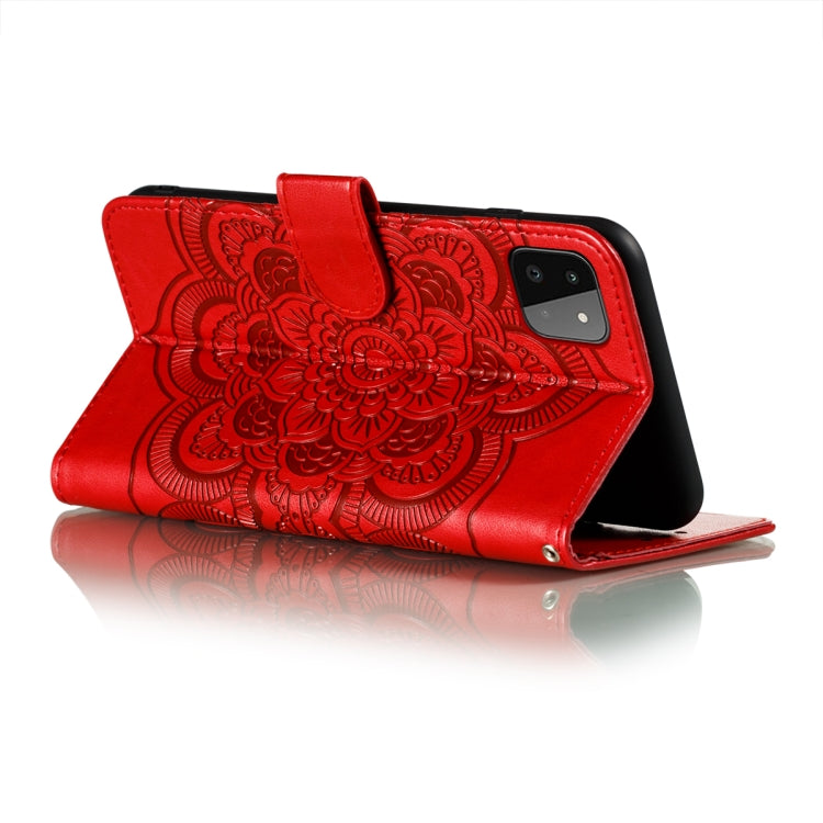 Sun Mandala Embossing Pattern Horizontal Flip PU Leather Case with Holder & Card Slots & Wallet & Lanyard, For Samsung Galaxy A22 5G, For Samsung Galaxy A22 4G, For Samsung Galaxy A82 5G