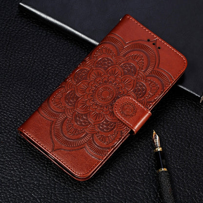 Sun Mandala Embossing Pattern Horizontal Flip PU Leather Case with Holder & Card Slots & Wallet & Lanyard, For Samsung Galaxy A22 5G, For Samsung Galaxy A22 4G, For Samsung Galaxy A82 5G