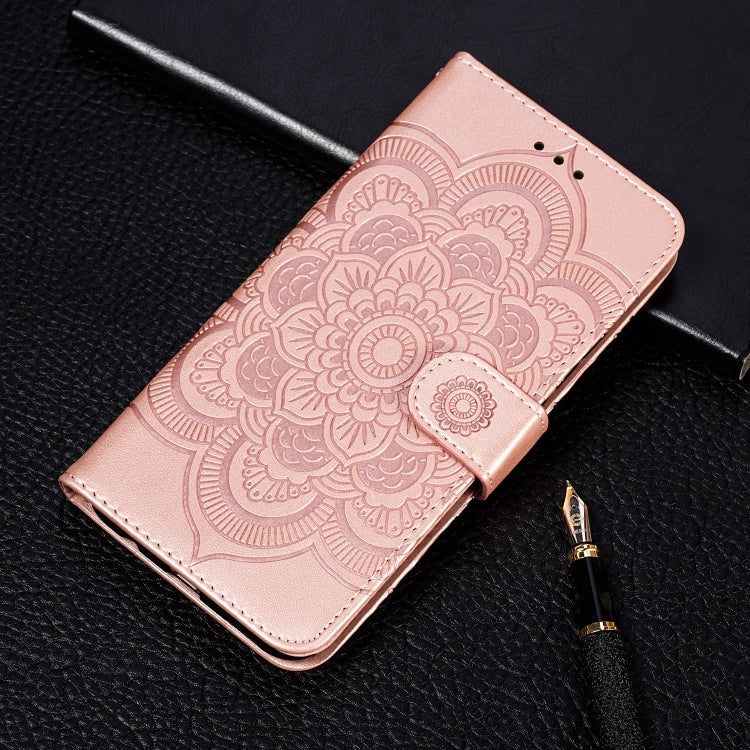 Sun Mandala Embossing Pattern Horizontal Flip PU Leather Case with Holder & Card Slots & Wallet & Lanyard, For Samsung Galaxy A22 5G, For Samsung Galaxy A22 4G, For Samsung Galaxy A82 5G