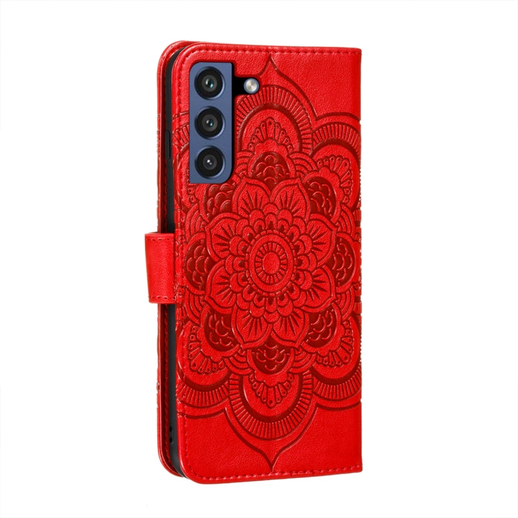 Sun Mandala Embossing Pattern Horizontal Flip PU Leather Case with Holder & Card Slots & Wallet & Lanyard, For Samsung Galaxy S21 FE, For Xiaomi Mi 11 Ultra