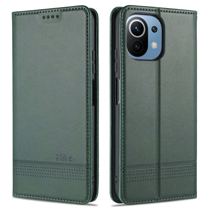 AZNS Magnetic Calf Texture Horizontal Flip Leather Case with Card Slots & Holder & Wallet, For OPPO A54 4G, For OPPO A94 5G, For OPPO A95 5G, For Xiaomi Mi 11 Lite
