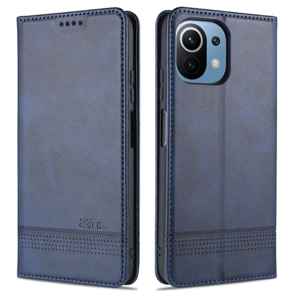 AZNS Magnetic Calf Texture Horizontal Flip Leather Case with Card Slots & Holder & Wallet, For OPPO A54 4G, For OPPO A94 5G, For OPPO A95 5G, For Xiaomi Mi 11 Lite