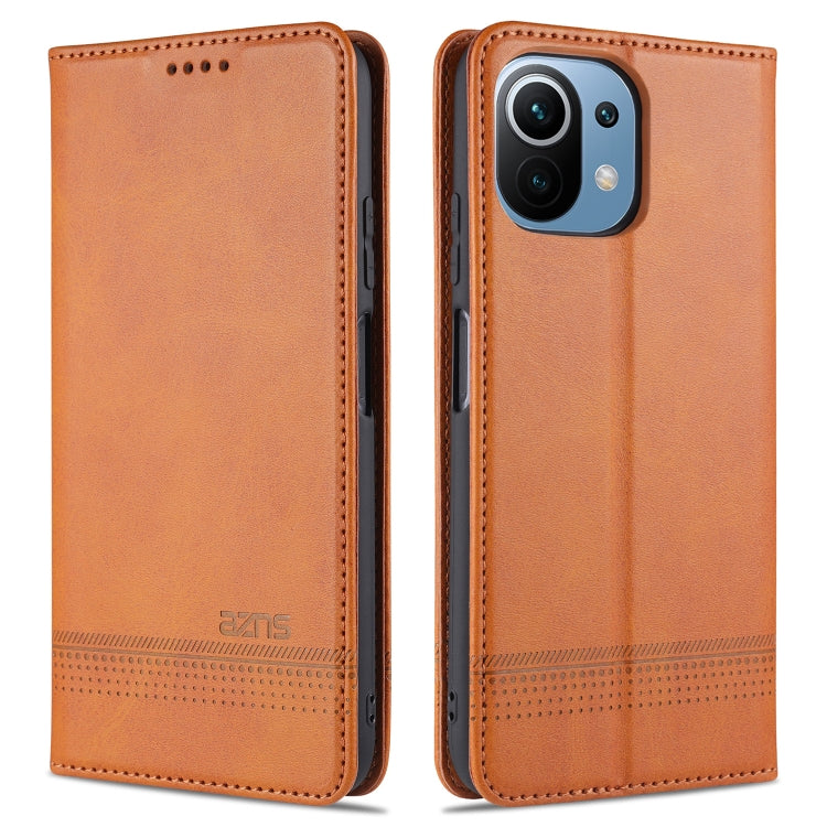AZNS Magnetic Calf Texture Horizontal Flip Leather Case with Card Slots & Holder & Wallet, For OPPO A54 4G, For OPPO A94 5G, For OPPO A95 5G, For Xiaomi Mi 11 Lite