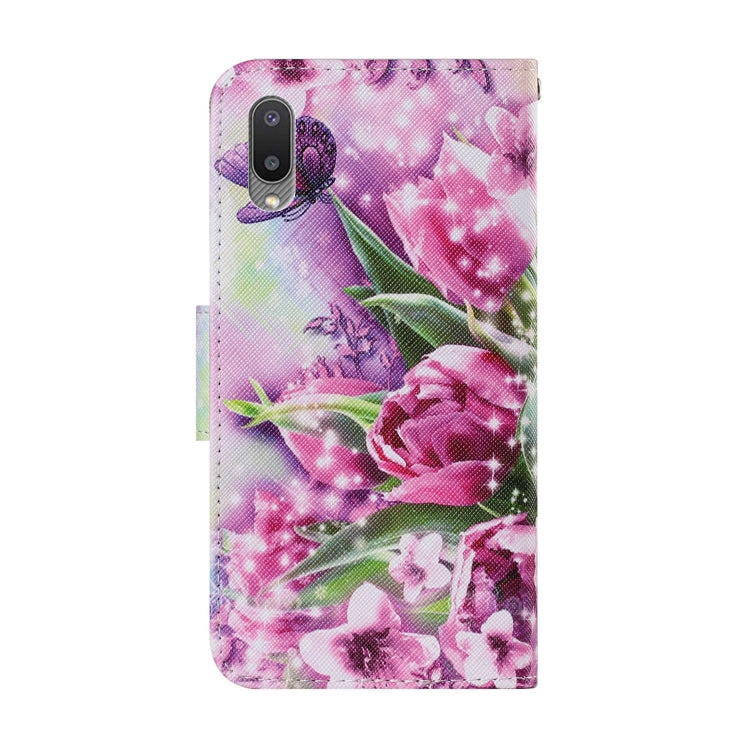 Coloured Drawing Pattern Horizontal Flip PU Leather Case with Holder & Card Slots & Wallet & Lanyard, For Samsung Galaxy A02