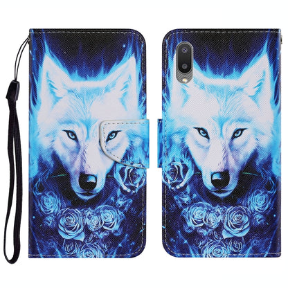 Coloured Drawing Pattern Horizontal Flip PU Leather Case with Holder & Card Slots & Wallet & Lanyard, For Samsung Galaxy A02