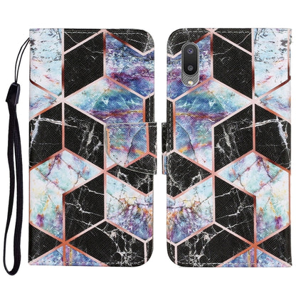 Coloured Drawing Pattern Horizontal Flip PU Leather Case with Holder & Card Slots & Wallet & Lanyard, For Samsung Galaxy A02