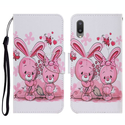 Coloured Drawing Pattern Horizontal Flip PU Leather Case with Holder & Card Slots & Wallet & Lanyard, For Samsung Galaxy A02