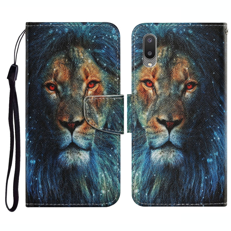 Coloured Drawing Pattern Horizontal Flip PU Leather Case with Holder & Card Slots & Wallet & Lanyard, For Samsung Galaxy A02