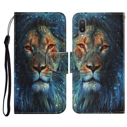 Coloured Drawing Pattern Horizontal Flip PU Leather Case with Holder & Card Slots & Wallet & Lanyard, For Samsung Galaxy A02