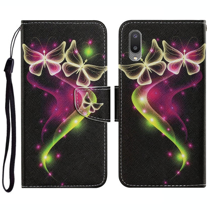 Coloured Drawing Pattern Horizontal Flip PU Leather Case with Holder & Card Slots & Wallet & Lanyard, For Samsung Galaxy A02