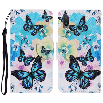 Coloured Drawing Pattern Horizontal Flip PU Leather Case with Holder & Card Slots & Wallet & Lanyard, For Samsung Galaxy A02