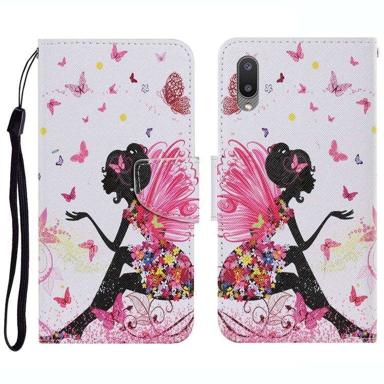 Coloured Drawing Pattern Horizontal Flip PU Leather Case with Holder & Card Slots & Wallet & Lanyard, For Samsung Galaxy A02