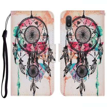 Coloured Drawing Pattern Horizontal Flip PU Leather Case with Holder & Card Slots & Wallet & Lanyard, For Samsung Galaxy A02