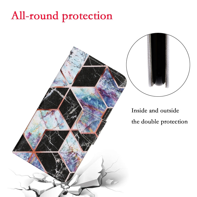 Coloured Drawing Pattern Horizontal Flip PU Leather Case with Holder & Card Slots & Wallet & Lanyard, For Samsung Galaxy A22 4G
