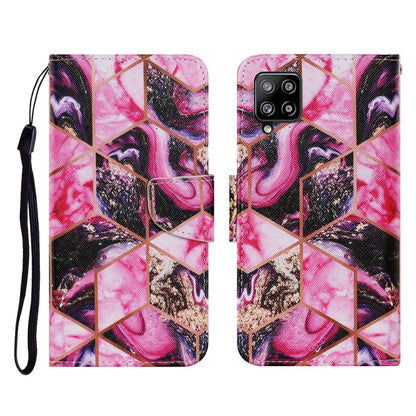 Coloured Drawing Pattern Horizontal Flip PU Leather Case with Holder & Card Slots & Wallet & Lanyard, For Samsung Galaxy A22 4G