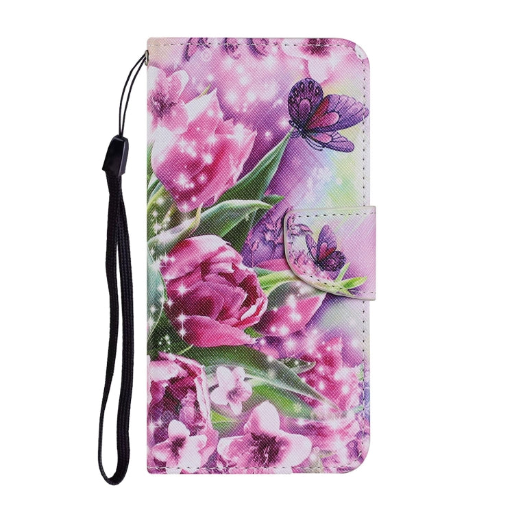 Coloured Drawing Pattern Horizontal Flip PU Leather Case with Holder & Card Slots & Wallet & Lanyard, For Samsung Galaxy A22 5G
