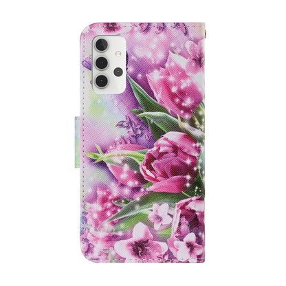 Coloured Drawing Pattern Horizontal Flip PU Leather Case with Holder & Card Slots & Wallet & Lanyard, For Samsung Galaxy A32 4G