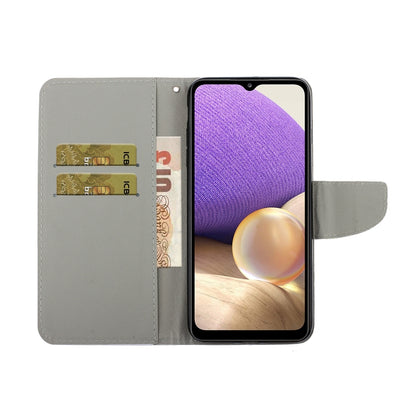 Coloured Drawing Pattern Horizontal Flip PU Leather Case with Holder & Card Slots & Wallet & Lanyard, For Samsung Galaxy A32 4G