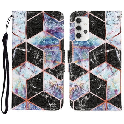 Coloured Drawing Pattern Horizontal Flip PU Leather Case with Holder & Card Slots & Wallet & Lanyard, For Samsung Galaxy A32 4G