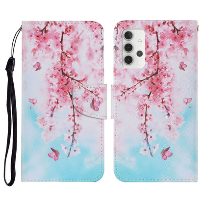 Coloured Drawing Pattern Horizontal Flip PU Leather Case with Holder & Card Slots & Wallet & Lanyard, For Samsung Galaxy A32 4G