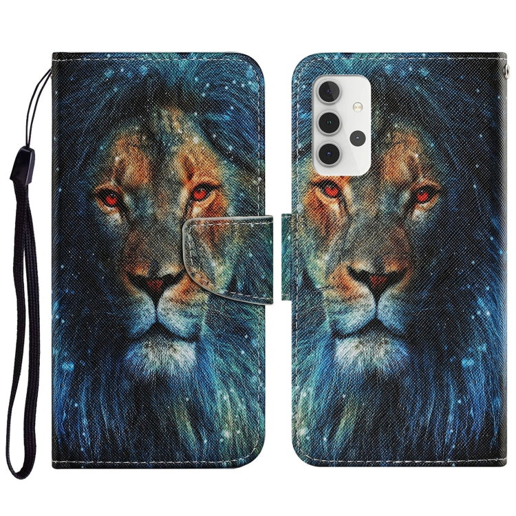 Coloured Drawing Pattern Horizontal Flip PU Leather Case with Holder & Card Slots & Wallet & Lanyard, For Samsung Galaxy A32 4G