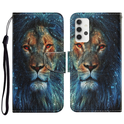 Coloured Drawing Pattern Horizontal Flip PU Leather Case with Holder & Card Slots & Wallet & Lanyard, For Samsung Galaxy A32 4G