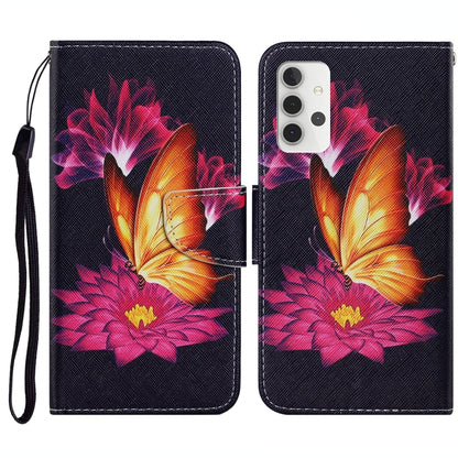 Coloured Drawing Pattern Horizontal Flip PU Leather Case with Holder & Card Slots & Wallet & Lanyard, For Samsung Galaxy A32 4G