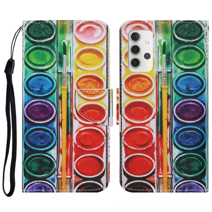 Coloured Drawing Pattern Horizontal Flip PU Leather Case with Holder & Card Slots & Wallet & Lanyard, For Samsung Galaxy A32 4G