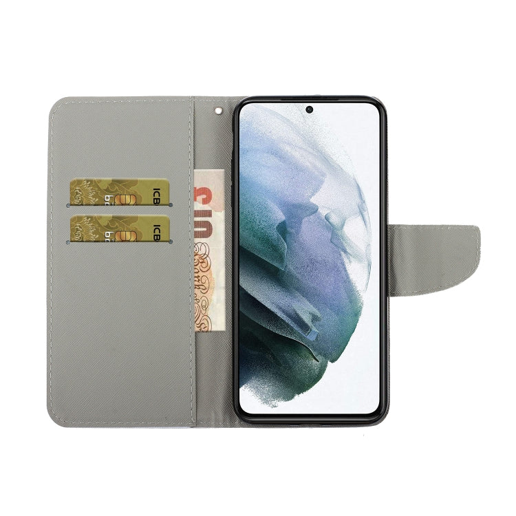 Coloured Drawing Pattern Horizontal Flip PU Leather Case with Holder & Card Slots & Wallet & Lanyard, For Samsung Galaxy S21 FE