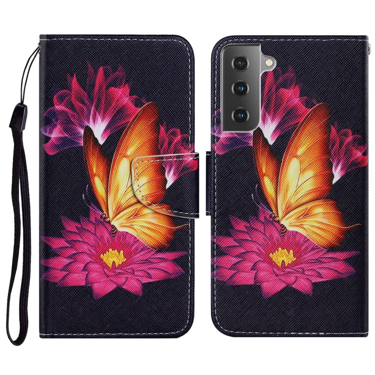 Coloured Drawing Pattern Horizontal Flip PU Leather Case with Holder & Card Slots & Wallet & Lanyard, For Samsung Galaxy S21 FE