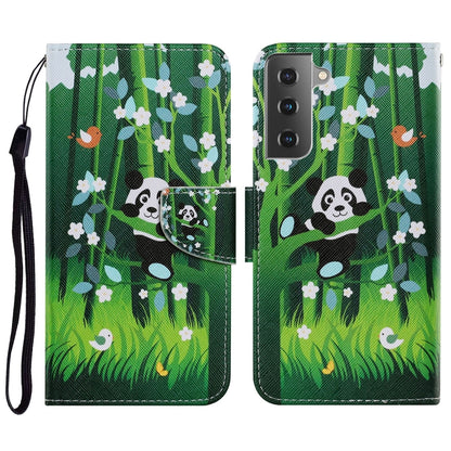 Coloured Drawing Pattern Horizontal Flip PU Leather Case with Holder & Card Slots & Wallet & Lanyard, For Samsung Galaxy S21 FE